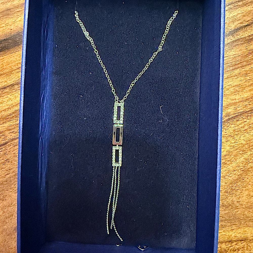 Swarovski Cubist Pendant Silver/Crystal tone; New with authenticity card & box.